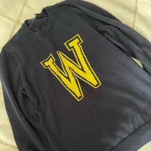 College sweater H&M navy and yellow W